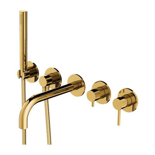 Omnires Y bateria wannowa 5-otworowa podtynkowa Złoto  Y1237/1GL