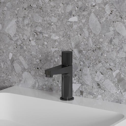 Omnires CONTOUR bateria umywalkowa antracyt CT8010AT