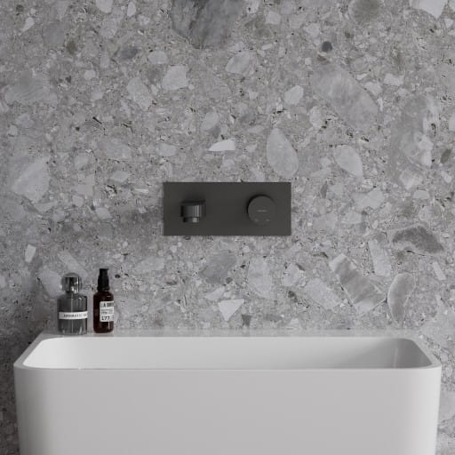 Omnires CONTOUR bateria umywalkowa antracyt CT8015AT