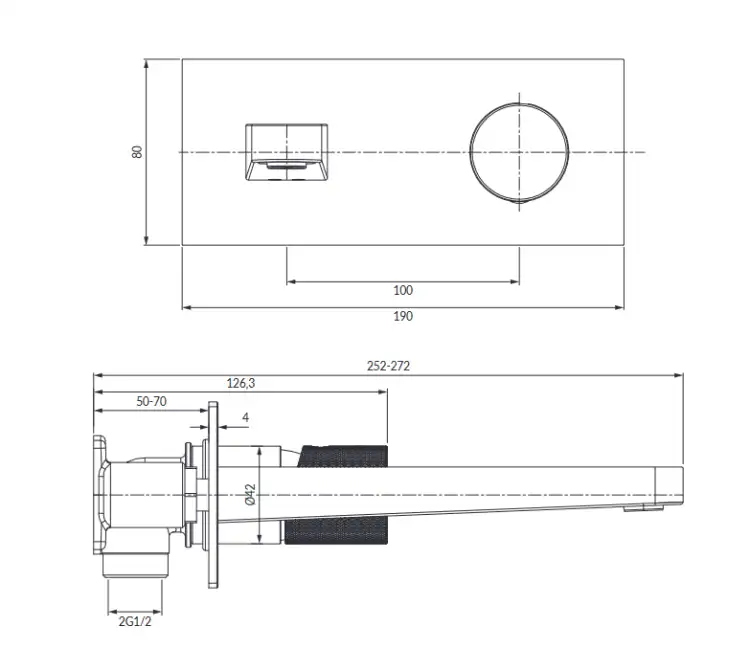 Omnires CONTOUR bateria umywalkowa antracyt CT8015AT