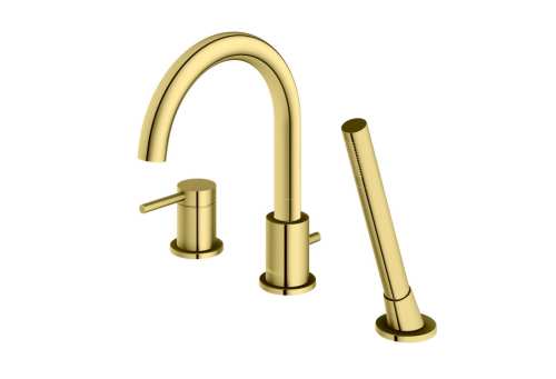 Kohlman AXEL bateria wannowa 3- otworowa Złota