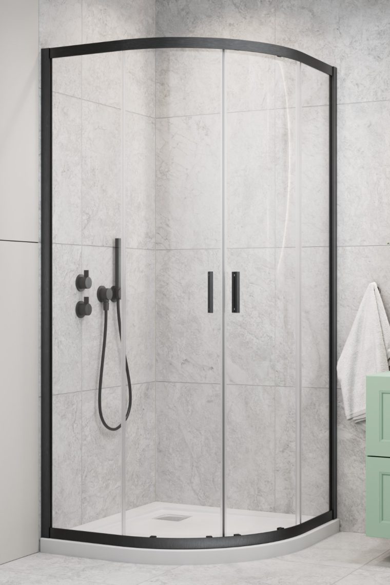 Radaway ALIENTA A 90x90 kabina półokrągła suwana gunmetal