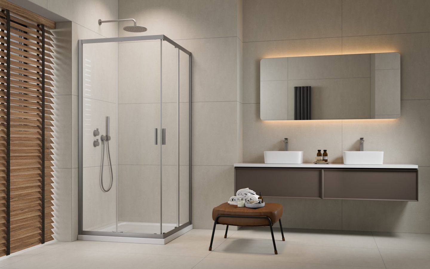 Radaway ALIENTA C 80x80 kabina drzwi suwane nikiel