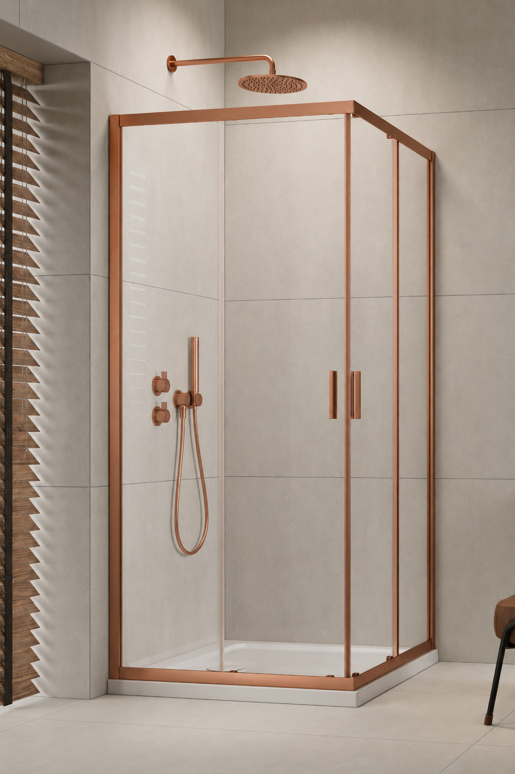 Radaway ALIENTA C 80x80 kabina drzwi suwane miedź