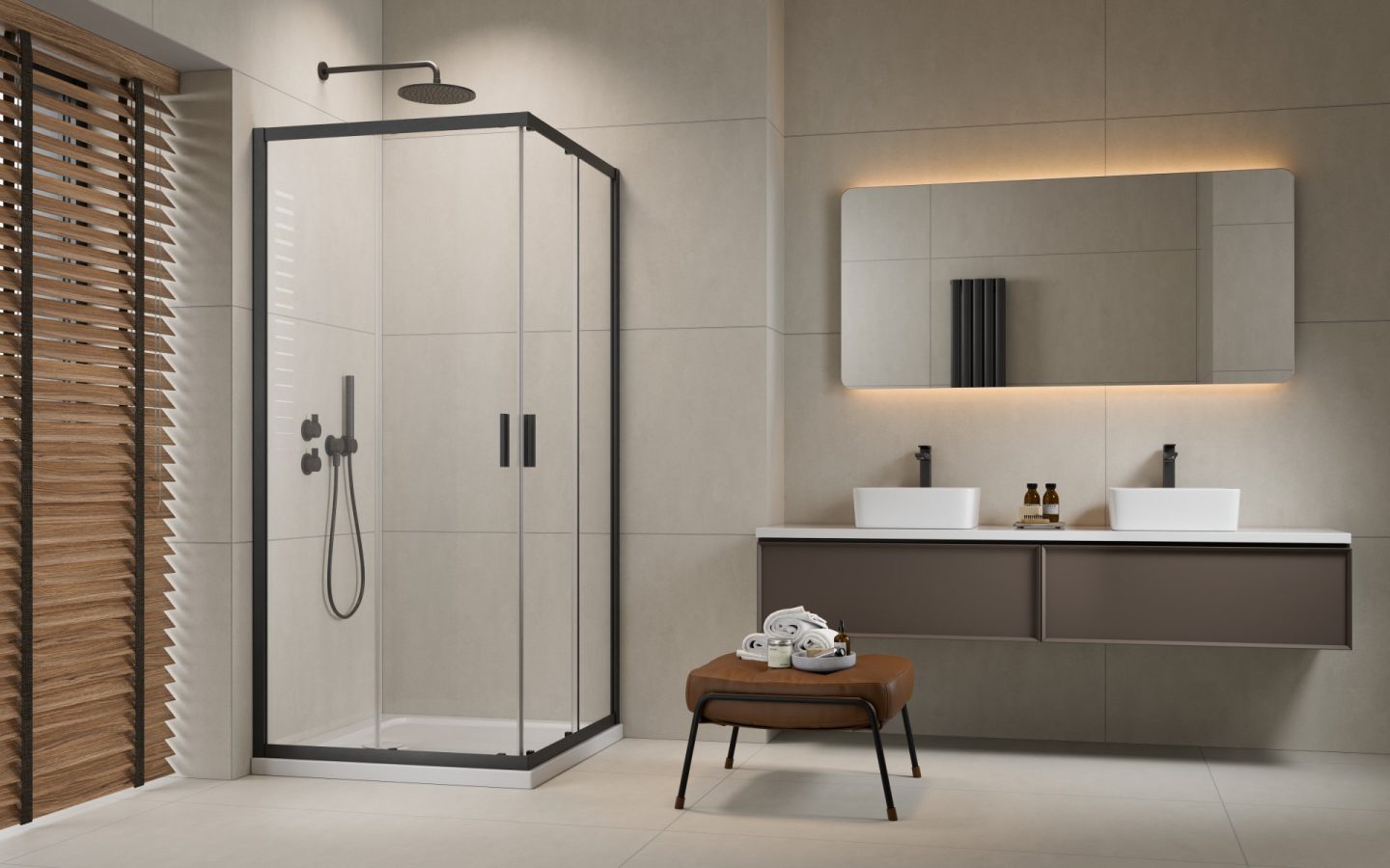Radaway ALIENTA C 80x80 kabina drzwi suwane gunmetal